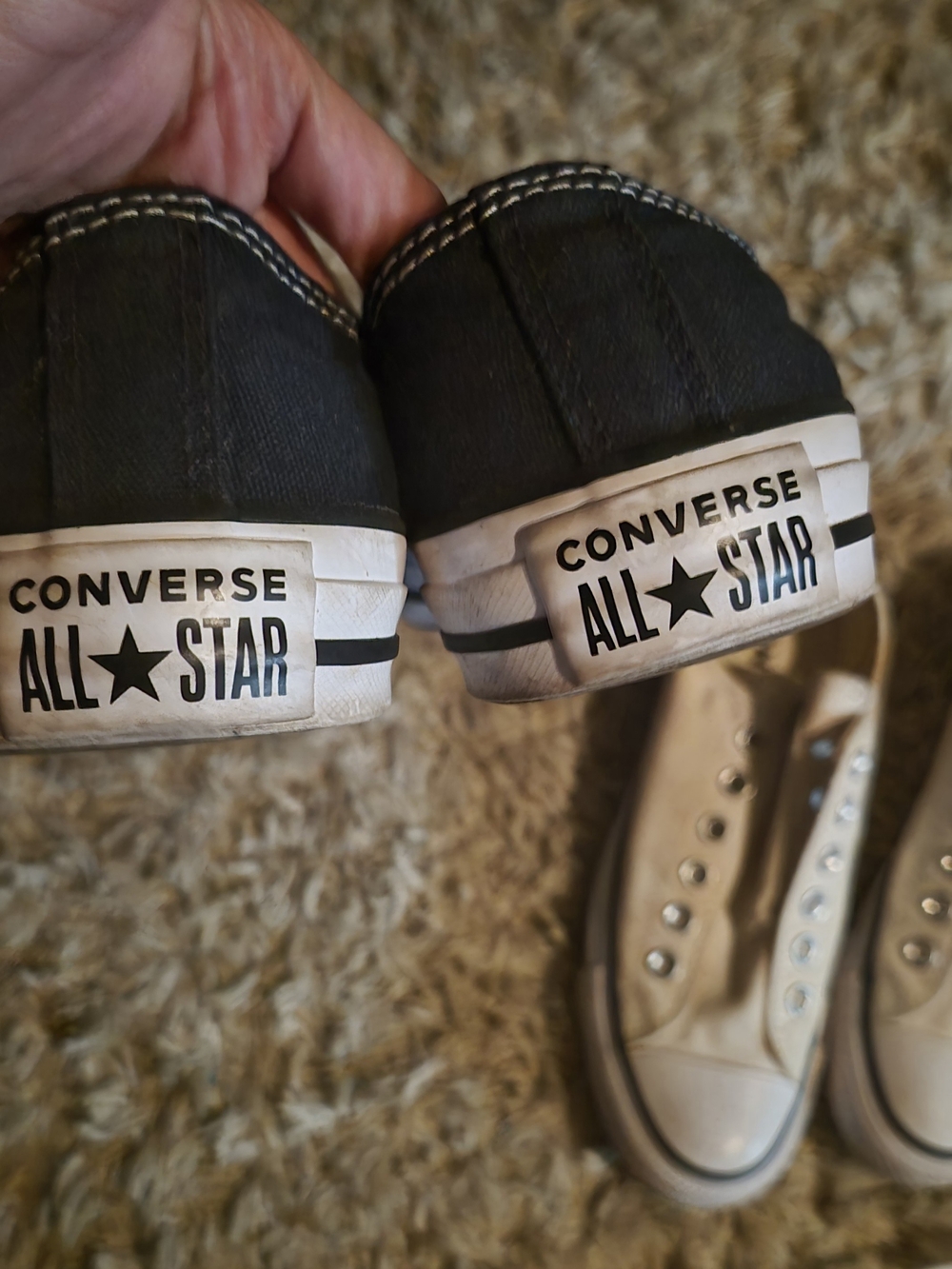Converse All Star Slip-On Canvas Sneakers - Black & White - Picture 4 of 6